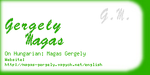 gergely magas business card